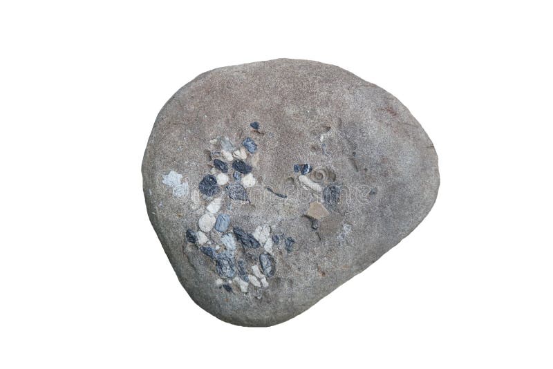 Rubble in Sandstone Rock Isolated on White Background. Stock Image