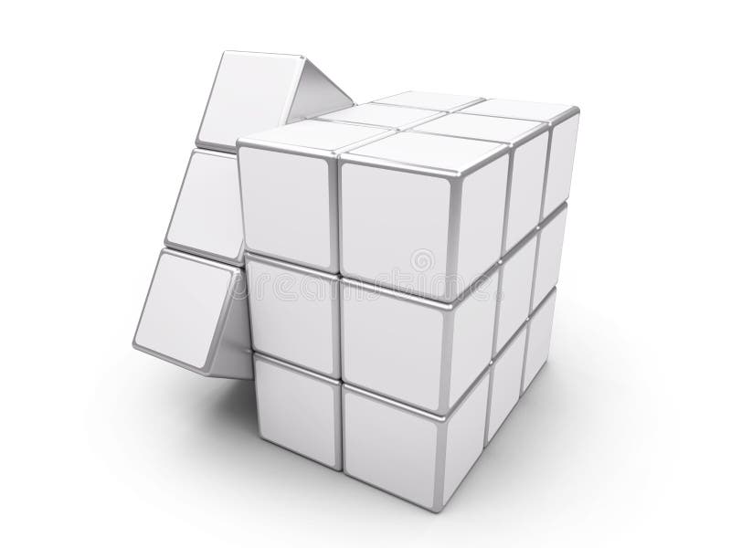 Rubik branco do cubo