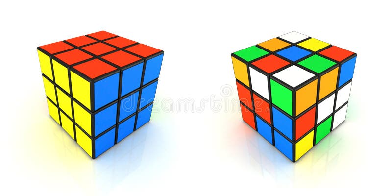 Rubiks sześcian 2in1 ilustracja wektor Rubiks sześcian 2in1 ilustracja wektor