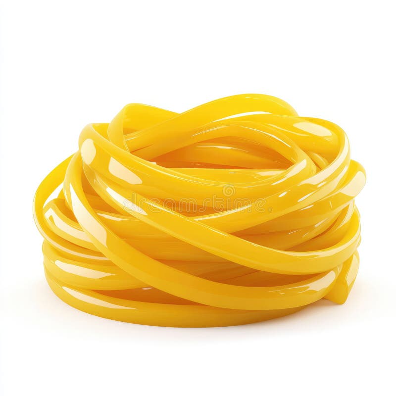 Rubrik Delicious Golden Pasta Freshly Cooking Italiana Spaghetti Nest Ready to Serve stock illustrationer