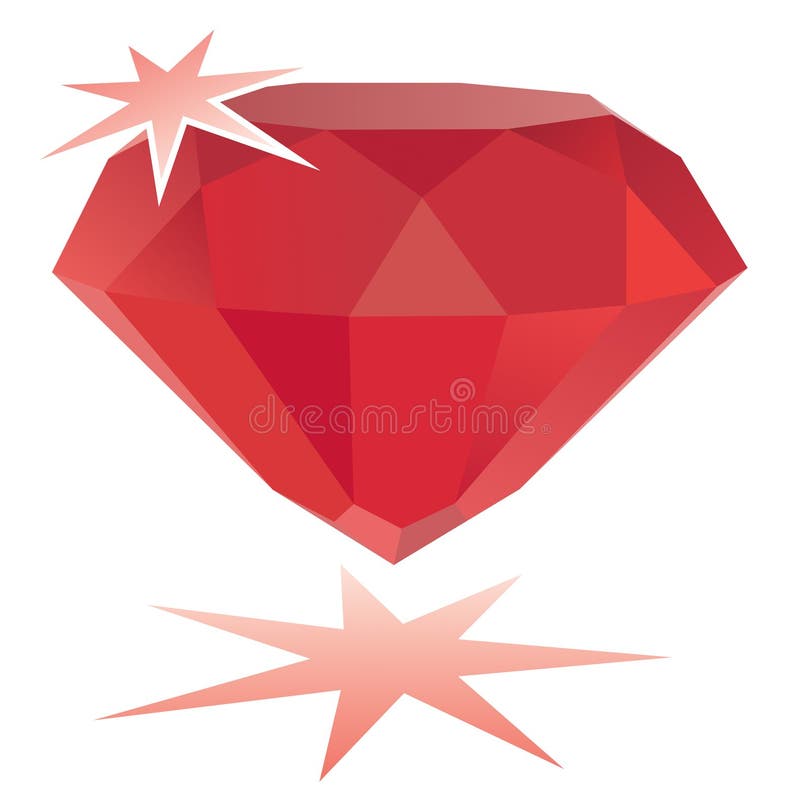 Ruby gemstone / vector