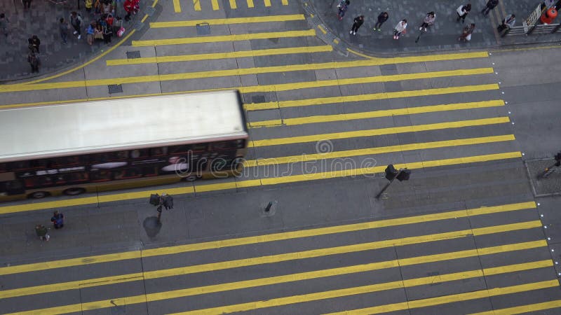 Ruchome przejście dla pieszych z czasem ruchu lapse hong kong