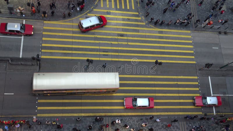 Ruchome przejście dla pieszych z czasem ruchu lapse hong kong