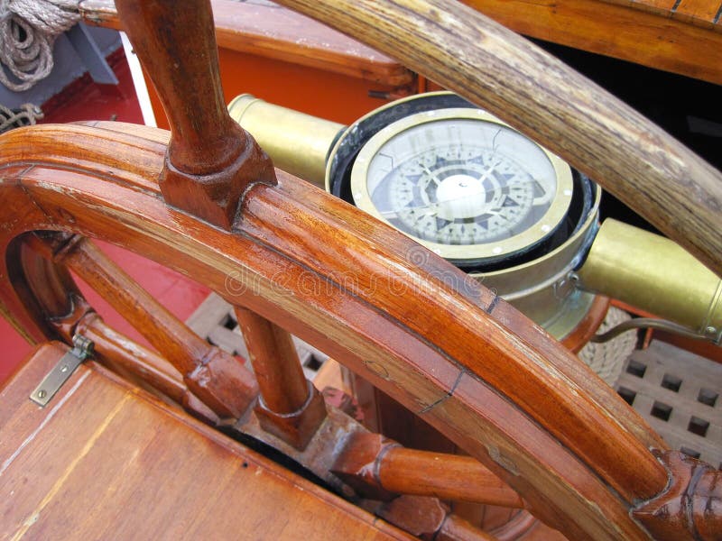 Rudder and compass royalty free stock images