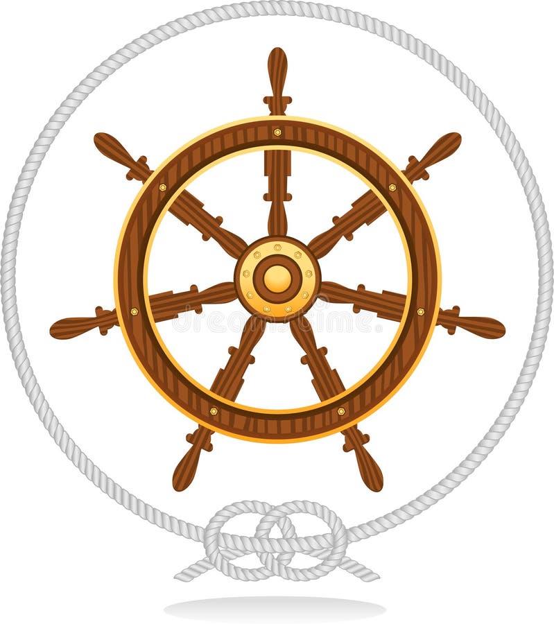 Rudder and hawser vector illustration Rudder and hawser vector illustration