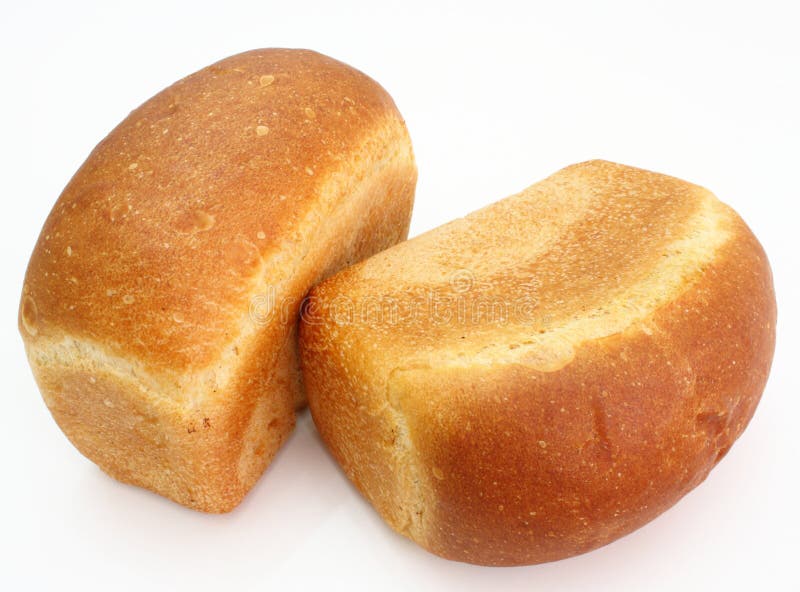 The ruddy long loaf of bread stock photography
