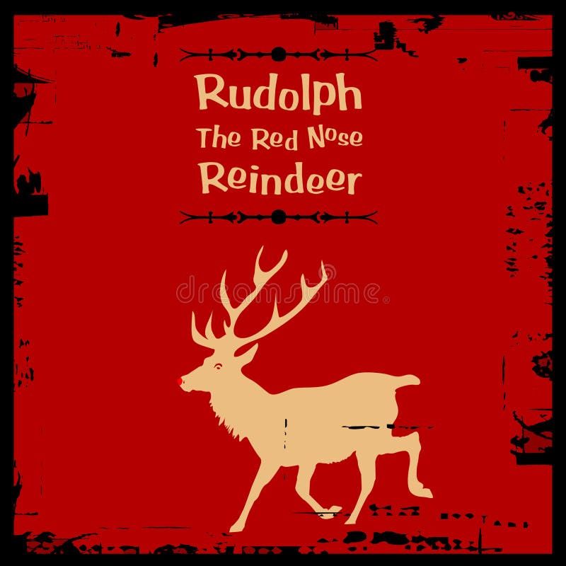 Rudolph la renna rossa del radiatore anteriore royalty illustrazione gratis Rudolph la renna rossa del radiatore anteriore royalty illustrazione gratis