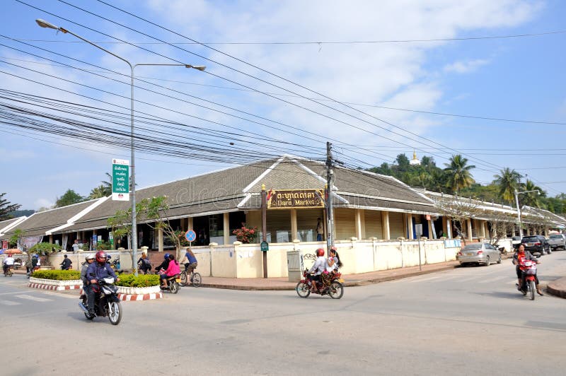 Rue de Luang Prabang photos libres de droits Rue de Luang Prabang photos libres de droits