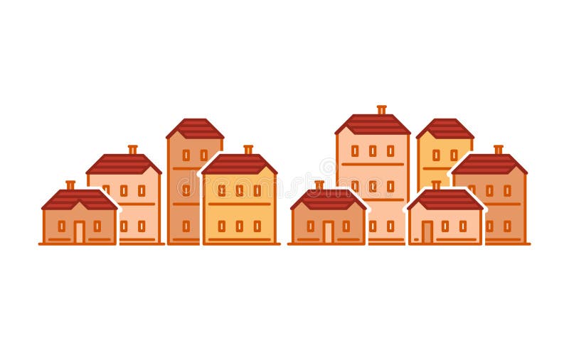 Rue des maisons, vieille ville, secteur résidentiel, illustration de vecteur d'immobiliers illustration de vecteur Rue des maisons, vieille ville, secteur résidentiel, illustration de vecteur d'immobiliers illustration de vecteur