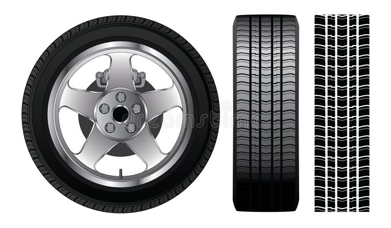 Rueda - borde del neumático y del aluminio