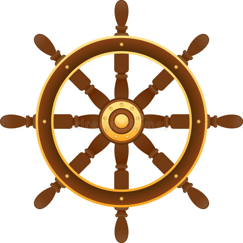Vector illustration of ship wheel - Separate layers for easy editing. Vector illustration of ship wheel - Separate layers for easy editing