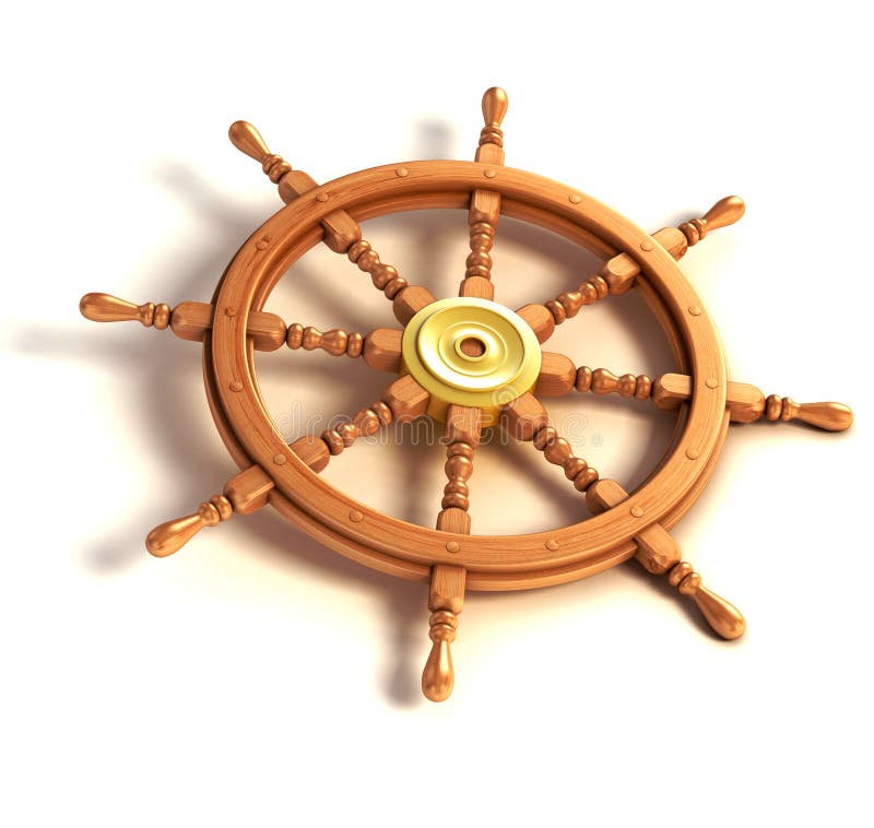 Rueda de la nave 3d aislada libre illustration