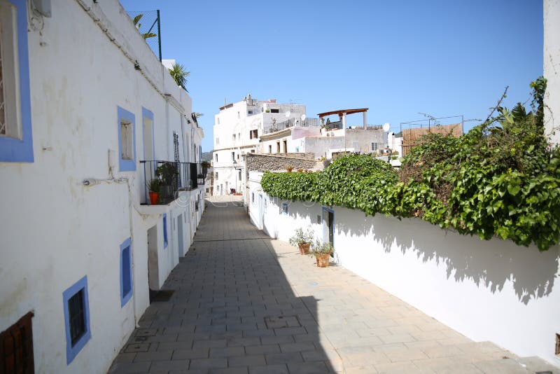 Rues typiques de la vieille ville des ibiza photo stock Rues typiques de la vieille ville des ibiza photo stock