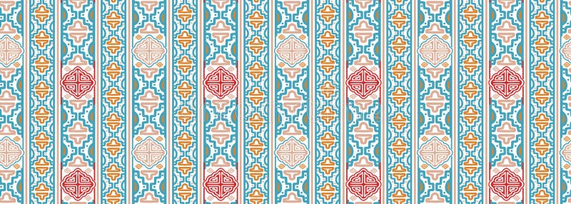 Rug asian motif decoration. Pattern tribal art, Ethnic indian, korean, and chinese hand drawn abstract symbol. Vector illustration vector illustration