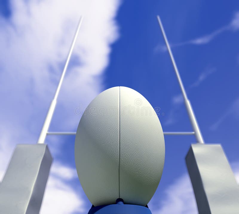 Rugby Ball Conversion stock illustration. Illustration of posts 25065107