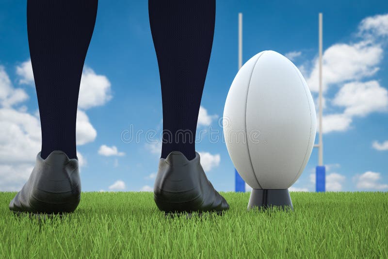 Rugby Player Kicking The Ball Stock Illustration Illustration of sport, illustration 10592256