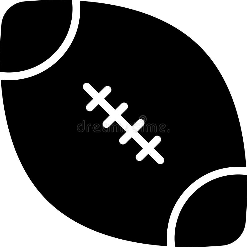 Rugby Ball Vector Glyph Icon. Modern Glyph Symbols. Collection of