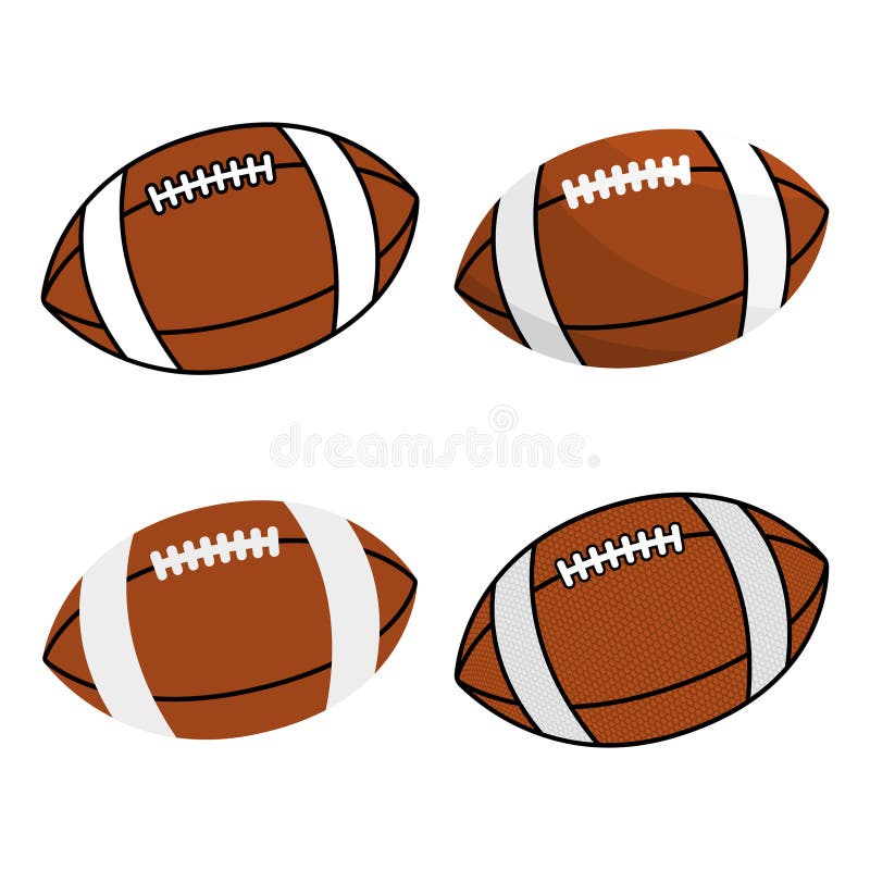 Rugby Balls on a Green Pitch. Background with a Rugby Theme. Sports Concept Stock Illustration