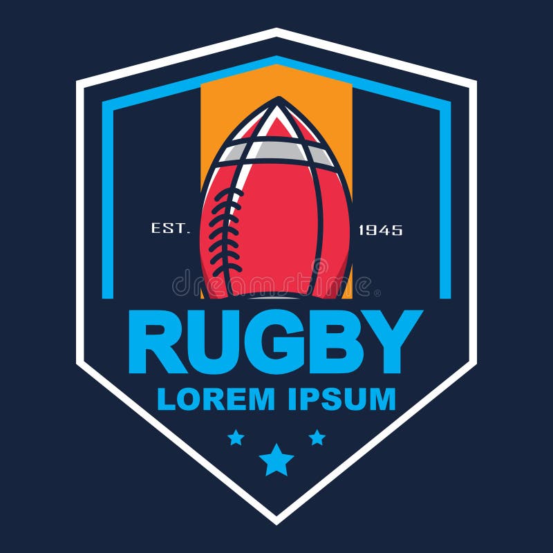 Rugby Logo, American Logo Sport Stock Vector Illustration of american
