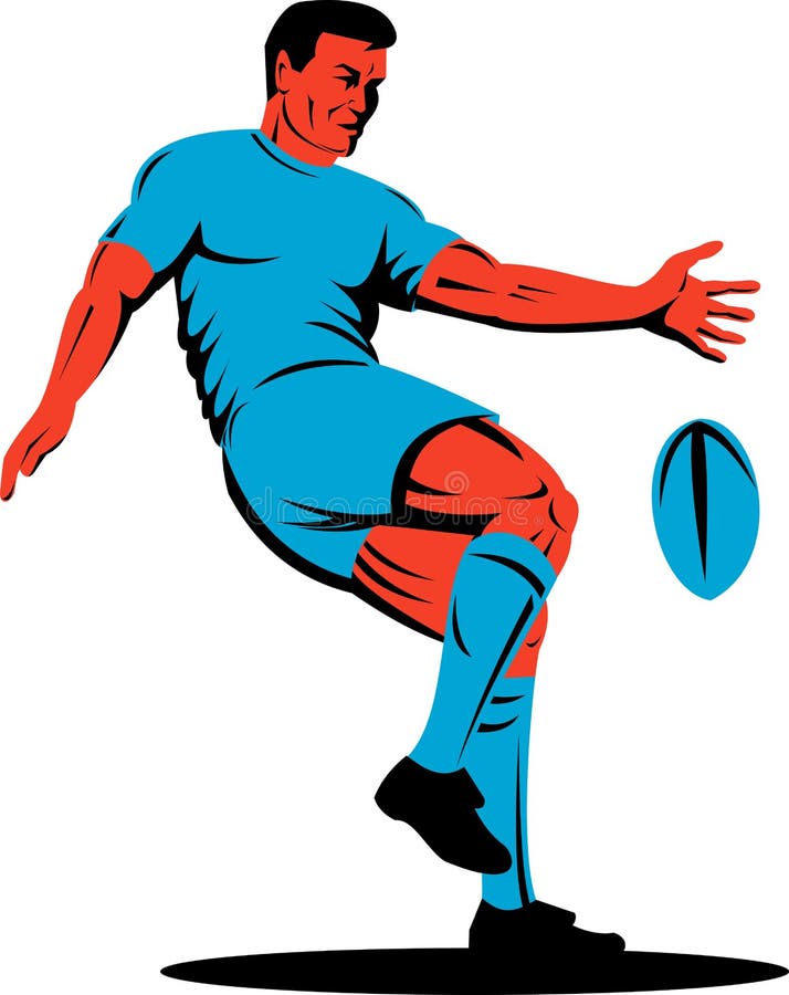 Rugby Player Kicking The Ball Picture. Image 8193539