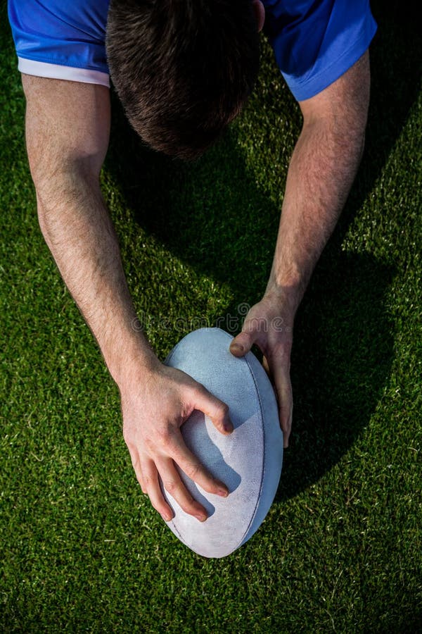 A Rugby Player Scoring a Try Stock Image Image of person, focus 58179335