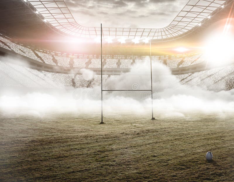 Rugby Posts in the fog