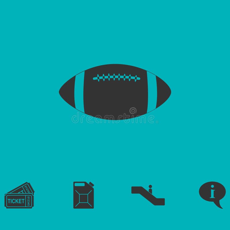 Rugbyballikonenebene stock abbildung Rugbyballikonenebene stock abbildung