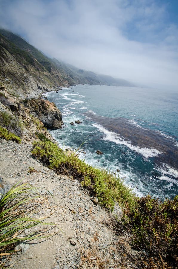 Rugged Scenery Along the Pacific Coast Highway Near Big Sur Stock Image ...