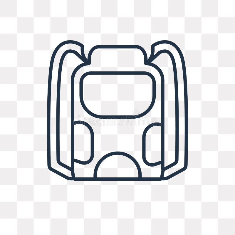 Rugzak vectordiepictogram op transparante lineaire achtergrond wordt geïsoleerd, vector illustratie Rugzak vectordiepictogram op transparante lineaire achtergrond wordt geïsoleerd, vector illustratie