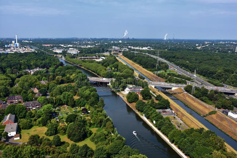 Ruhr Valley, Duitsland, bebost gebied van het kolendistrict Ruhr Valley, Duitsland, bebost gebied van het kolendistrict