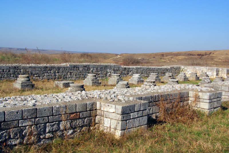 Ruin of ancient roman fortress