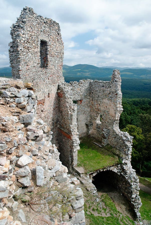 Ruin of nice castle Hrusov