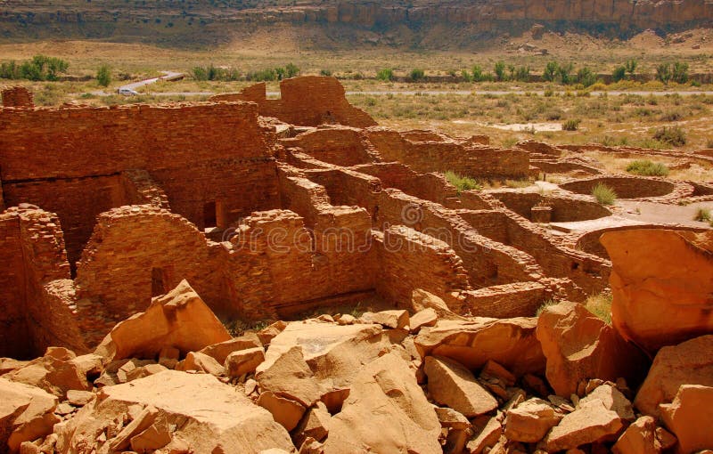 Ruinas de Anasazi, barranca de Chaco