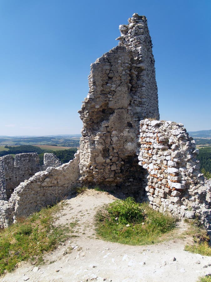 Ruined fortification tower of Cachtice castle