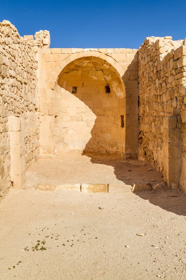 Ruinen der alten Nabataean-Stadt Shivta stockfotografie Ruinen der alten Nabataean-Stadt Shivta stockfotografie