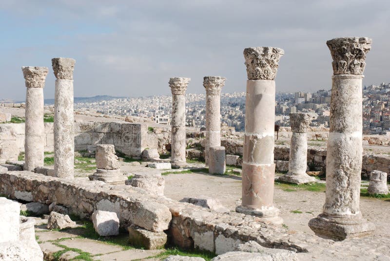 Ruinen der römischen Zitadelle in Amman