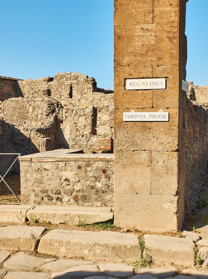 Ruines de Pompeii, ville romaine antique Pompéi, Campanie l'Italie images libres de droits Ruines de Pompeii, ville romaine antique Pompéi, Campanie l'Italie images libres de droits
