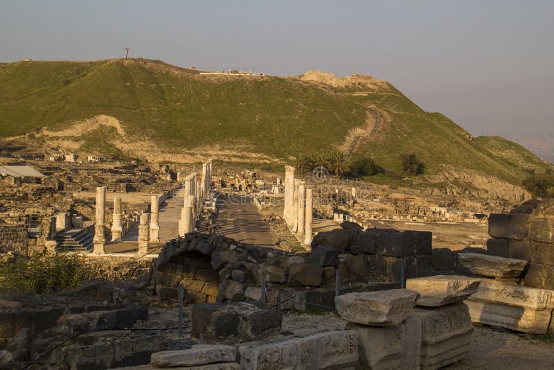 Ruines of Romans town Beit Shean (Scythopolis), Israel