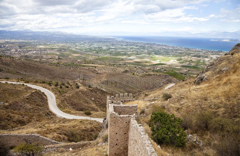 Ruins of Acrocorinth Acropolis, Greece