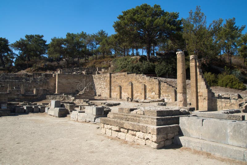 Ruins of Ancient City Kamiros, Rhodes Grecee Stock Photo - Image of ...