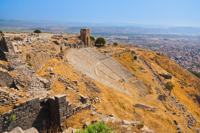 Ruins in ancient city of Pergamon Turkey