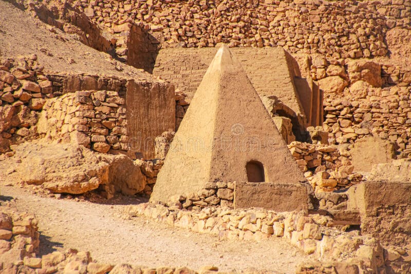 Ruins of ancient Deir el-Medina, one of the group of Theban necropolises