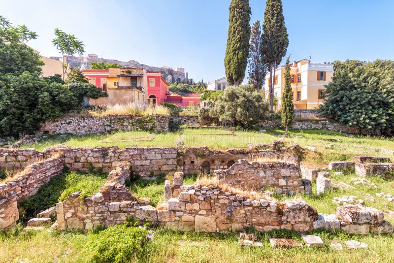 Ruins of the ancient Greek Agora, Athens, Greece royalty free stock photo Ruins of the ancient Greek Agora, Athens, Greece royalty free stock photo