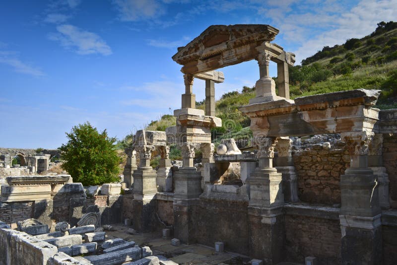 Ruins Of The Ancient Greek City Ephesus Stock Image Image Of