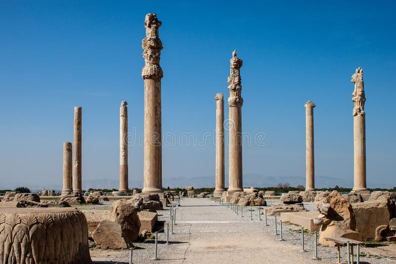 Ruins of ancient Persepolis royalty free stock photo Ruins of ancient Persepolis royalty free stock photo
