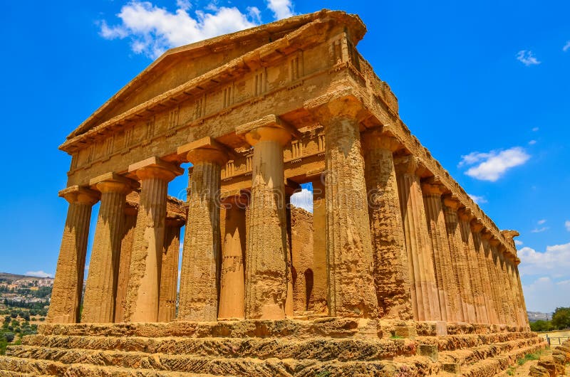 Ruins of ancient temple in Agrigento, Sicily