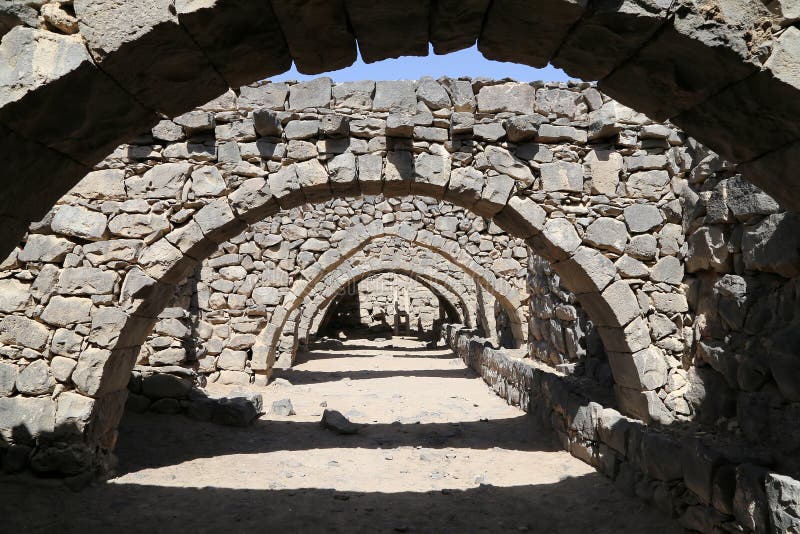 Ruins of Azraq Castle, central-eastern Jordan, 100 km east of Amman