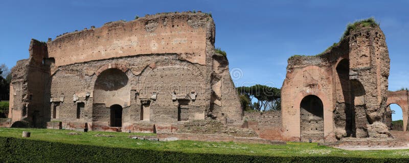 The ruins of the Baths of Caracalla in Rome