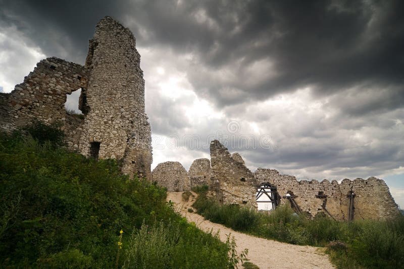 The ruins of castle Cachtice