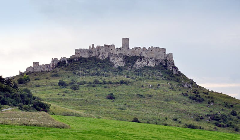 Zřícenina hradu, Spišský hrad, Slovensko, Evropa